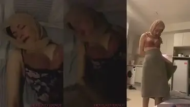 Bokep hijap cantik di ewe sampe crot di perut poster